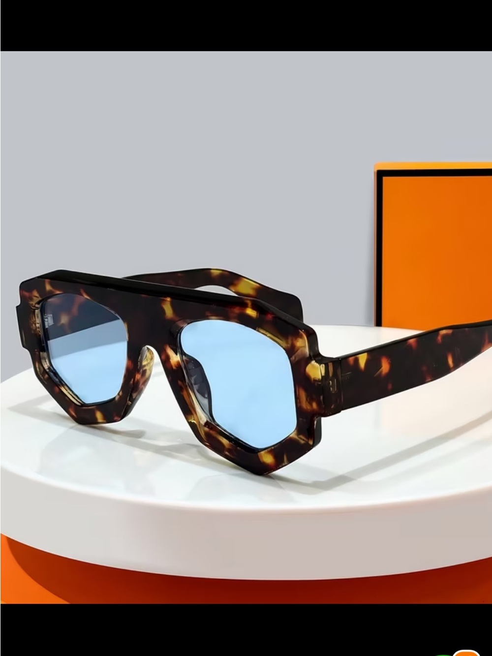Affordable Fashion Finds Tortoiseshell Sunglasses with Light Blue Lenses